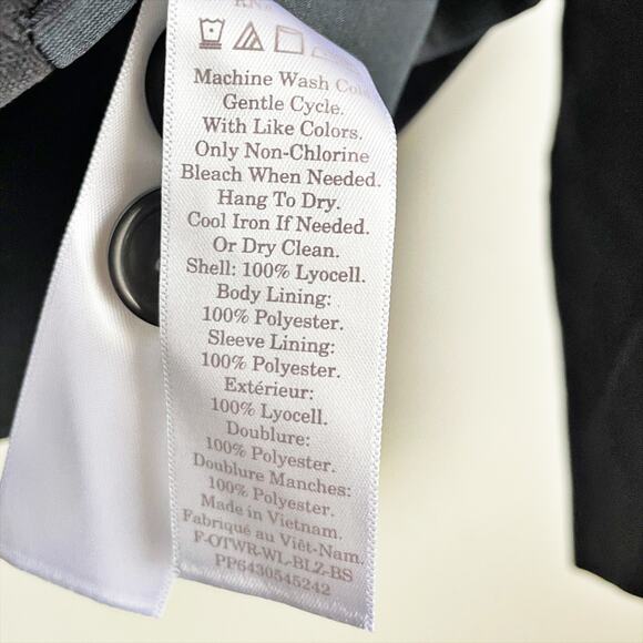 Everlane Womens The Easy Blazer Size 0 Black One Button NWT $128 - Picture 10 of 10